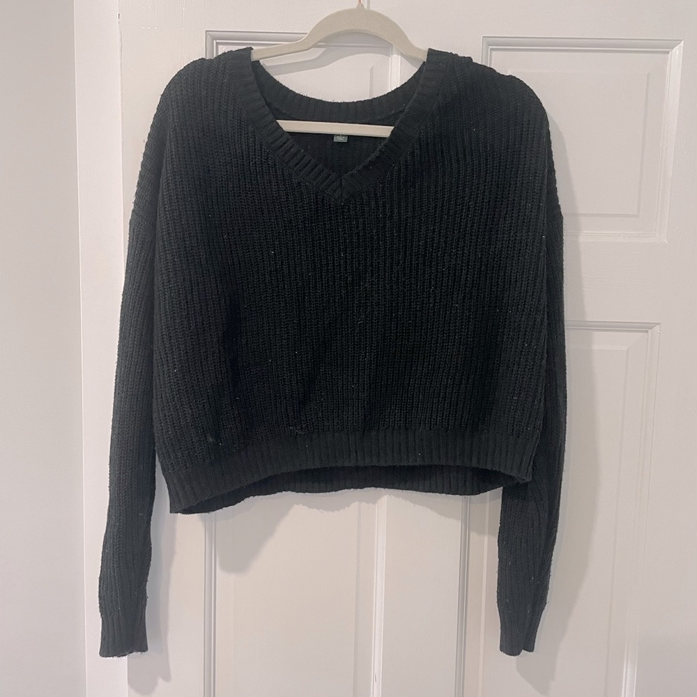 Cropped Black Sweater